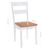 Pack 4 Uds Sillas De Comedor | Silla De Cocina | Mueble De Comedor Madera Maciza De Caucho Blanco Cfw791071