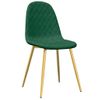 Pack 4 Uds Sillas De Comedor | Silla De Cocina | Mueble De Comedor Terciopelo Verde Oscuro Cfw791130