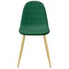 Pack 4 Uds Sillas De Comedor | Silla De Cocina | Mueble De Comedor Terciopelo Verde Oscuro Cfw791130