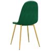 Pack 4 Uds Sillas De Comedor | Silla De Cocina | Mueble De Comedor Terciopelo Verde Oscuro Cfw791130