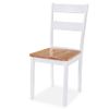 Pack 6 Uds Sillas De Comedor | Silla De Cocina | Mueble De Comedor Madera De Caucho Blancas Cfw791157