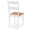 Pack 6 Uds Sillas De Comedor | Silla De Cocina | Mueble De Comedor Madera De Caucho Blancas Cfw791157