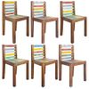 Pack 6 Uds Sillas De Comedor | Silla De Cocina | Mueble De Comedor Madera Maciza Reciclada Cfw791169