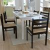 Pack 6 Uds Sillas De Comedor | Silla De Cocina | Mueble De Comedor Madera Maciza Y Terciopelo Marrón Cfw791174