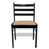 Pack 6 Uds Sillas De Comedor | Silla De Cocina | Mueble De Comedor Madera Maciza Y Terciopelo Marrón Cfw791174