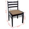 Pack 6 Uds Sillas De Comedor | Silla De Cocina | Mueble De Comedor Madera Maciza Y Terciopelo Marrón Cfw791174