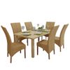 Pack 6 Uds Sillas De Comedor | Silla De Cocina | Mueble De Comedor Ratán Marrón Natural Cfw791184