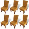 Pack 6 Uds Sillas De Comedor | Silla De Cocina | Mueble De Comedor Ratán Marrón Natural Cfw791184