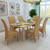 Pack 6 Uds Sillas De Comedor | Silla De Cocina | Mueble De Comedor Ratán Marrón Natural Cfw791184