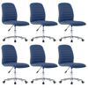 Pack 6 Uds Sillas De Comedor | Silla De Cocina | Mueble De Comedor Tela Azul Cfw791187