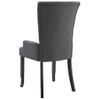 Pack 4 Uds Sillas De Comedor | Silla De Cocina | Mueble De Comedor Con Reposabrazos Tela Gris Oscuro Cfw791236