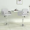 Pack 2 Uds Sillas De Comedor | Silla De Cocina | Mueble De Comedor Giratorias Cuero Sintético Blanco Cfw791254