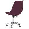 Pack 2 Uds Sillas De Comedor | Silla De Cocina | Mueble De Comedor Giratorias Tela Morado Cfw791295