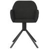 Pack 2 Uds Sillas De Comedor | Silla De Cocina | Mueble De Comedor Giratorias Terciopelo Negro Cfw791331