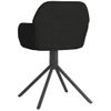 Pack 2 Uds Sillas De Comedor | Silla De Cocina | Mueble De Comedor Giratorias Terciopelo Negro Cfw791331