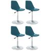 Pack 4 Uds Sillas De Comedor | Silla De Cocina | Mueble De Comedor Giratorias Pp Turquesa Cfw791358