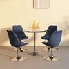 Pack 4 Uds Sillas De Comedor | Silla De Cocina | Mueble De Comedor Giratorias Tela Azul Cfw791360