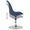 Pack 4 Uds Sillas De Comedor | Silla De Cocina | Mueble De Comedor Giratorias Tela Azul Cfw791360