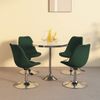 Pack 4 Uds Sillas De Comedor | Silla De Cocina | Mueble De Comedor Giratorias Tela Verde Oscuro Cfw791381