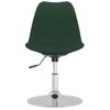 Pack 4 Uds Sillas De Comedor | Silla De Cocina | Mueble De Comedor Giratorias Tela Verde Oscuro Cfw791381