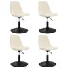 Pack 4 Uds Sillas De Comedor | Silla De Cocina | Mueble De Comedor Giratorias Terciopelo Color Crema Cfw791382