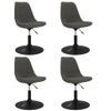 Pack 4 Uds Sillas De Comedor | Silla De Cocina | Mueble De Comedor Giratorias Terciopelo Gris Oscuro Cfw791385