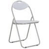 Pack 4 Uds Sillas De Comedor | Silla De Cocina | Mueble De Comedor Plegables Cuero Sintético Blanco Cfw791407