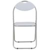 Pack 4 Uds Sillas De Comedor | Silla De Cocina | Mueble De Comedor Plegables Cuero Sintético Blanco Cfw791407