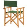 Pack 2 Uds Sillón De Salón | Sillas De Director Madera Maciza De Teca Verde Cfw791437