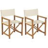 Pack 2 Uds Sillón De Salón | Sillas De Director Plegable Madera Maciza De Teca Cfw791439