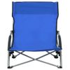 Pack 2 Uds Sillón De Salón | Sillas De Playa Plegables Tela Azul Cfw791462