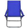 Pack 2 Uds Sillón De Salón | Sillas De Playa Plegables Tela Azul Cfw791464