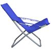 Pack 2 Uds Sillón De Salón | Sillas De Playa Plegables Tela Azul Cfw791464