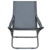 Pack 2 Uds Sillón De Salón | Sillas De Playa Plegables Tela Gris Cfw791468