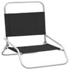 Pack 2 Uds Sillón De Salón | Sillas De Playa Plegables Tela Negras Cfw791478