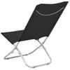 Pack 2 Uds Sillón De Salón | Sillas De Playa Plegables Tela Negras Cfw791479