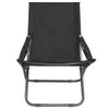 Pack 2 Uds Sillón De Salón | Sillas De Playa Plegables Tela Negro Cfw791482