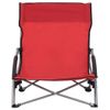 Pack 2 Uds Sillón De Salón | Sillas De Playa Plegables Tela Rojo Cfw791487