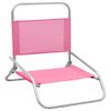 Pack 2 Uds Sillón De Playa| Sillas De Playa Plegables Tela Rosa Cfw791490