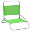 Pack 2 Uds Sillón De Salón | Sillas De Playa Plegables Tela Verde Cfw791495