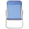 Pack 2 Uds Sillón De Playa| Sillas De Playa Plegables Textilene Acero Recubierto Azul Cfw791498