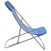 Pack 2 Uds Sillón De Playa| Sillas De Playa Plegables Textilene Acero Recubierto Azul Cfw791498