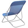 Pack 2 Uds Sillón De Playa| Sillas De Playa Plegables Textilene Acero Recubierto Azul Cfw791498