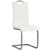 Pack 2 Uds Sillas Voladizas De Comedor | Silla De Cocina | Mueble De Comedor Cuero Sintético Blanco Cfw791519