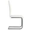 Pack 2 Uds Sillas Voladizas De Comedor | Silla De Cocina | Mueble De Comedor Cuero Sintético Blanco Cfw791519