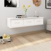 Estante Cajones Para Pared | Estante Flotante | Repisa De Pared Contrachapada Blanco 88x26x18,5 Cm Cfw759165