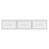 Estante Cajones Para Pared | Estante Flotante | Repisa De Pared Contrachapada Blanco 88x26x18,5 Cm Cfw759165