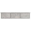 Estante Cajones Para Pared | Estante Flotante | Repisa De Pared Contrachapada Hormigón 88x26x18,5cm Cfw759167