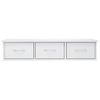 Estante Cajones Pared | Estante Flotante | Repisa De Pared Contrachapada Blanco Brillo 88x26x18,5cm Cfw759169