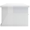 Estante Cajones Pared | Estante Flotante | Repisa De Pared Contrachapada Blanco Brillo 88x26x18,5cm Cfw759169